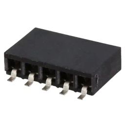[DA111251CT-ND] Conector Hembra - 5 Posiciones - Ángulo Recto -  Conector 0.1&quot; (2.54mm) SMD